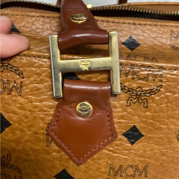 Authentic MCM Small Boston Bag Visetos - Picture 10 of 16
